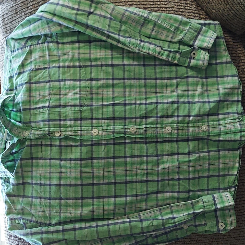 Plaid button down shirt medium  8/10
